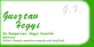 gusztav hegyi business card